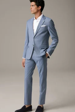 Strellson Anzüge-Anzug Caidan Melwin, blau gemustert
