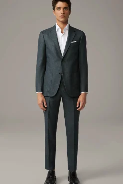 Strellson Hosen-Baukasten-Anzughose Kynd, oliv-blau meliert