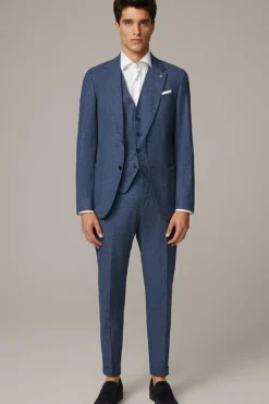 Strellson Hosen-Baukasten-Anzughose Luc, blau meliert