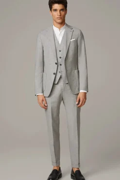 Strellson Hosen-Baukasten-Anzughose Luc, hellgrau meliert