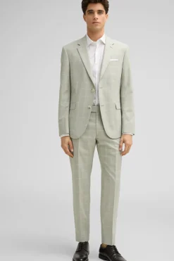 Strellson Hosen-Baukasten-Anzughose Melwin, hellgr&uuml;n kariert