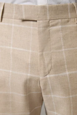 Strellson Hosen-Baukasten-Bügelfaltenhose Max, beige kariert