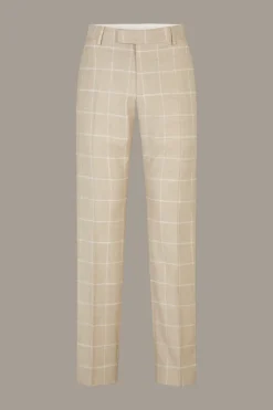 Strellson Hosen-Baukasten-Bügelfaltenhose Max, beige kariert