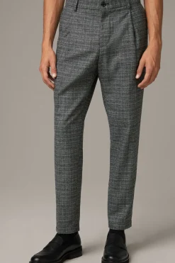Strellson Hosen-Baukasten-Bundfaltenhose Lois, grau meliert