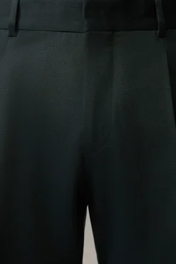 Strellson Hosen-Baukasten-Bundfaltenhose Luis, dunkelgrün meliert