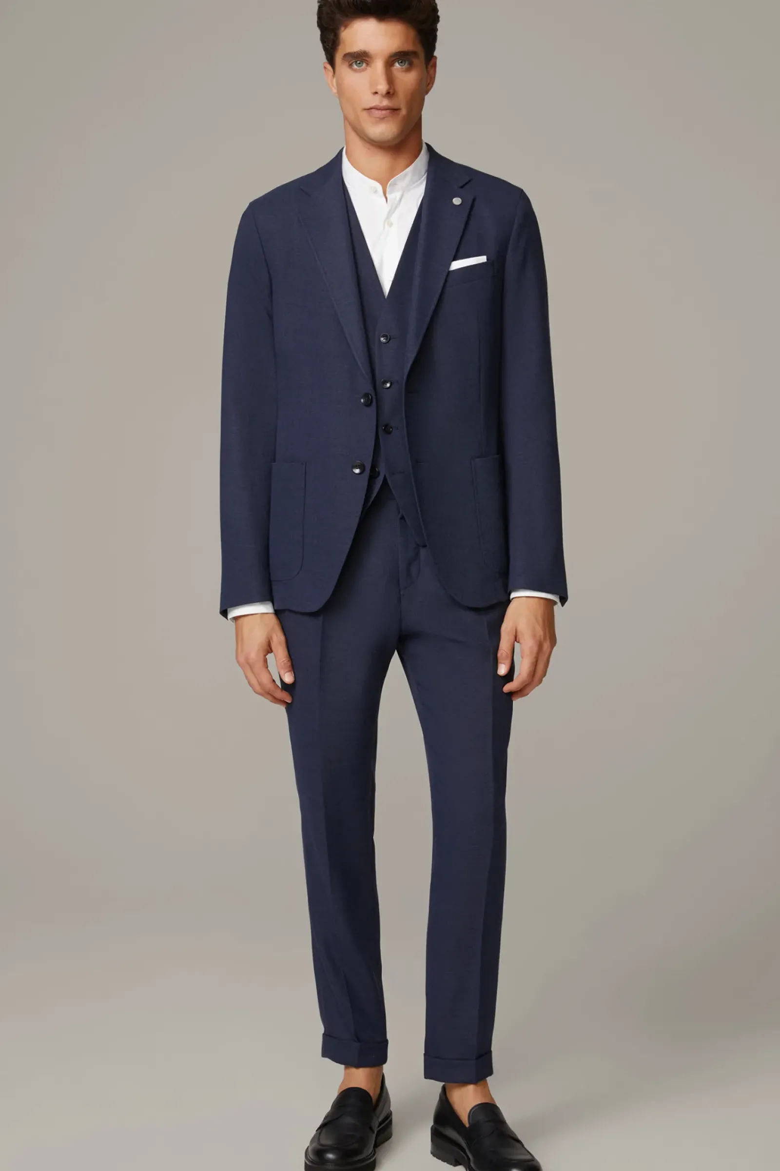 Strellson Hosen-Baukasten-Hose Luis, dunkelblau meliert