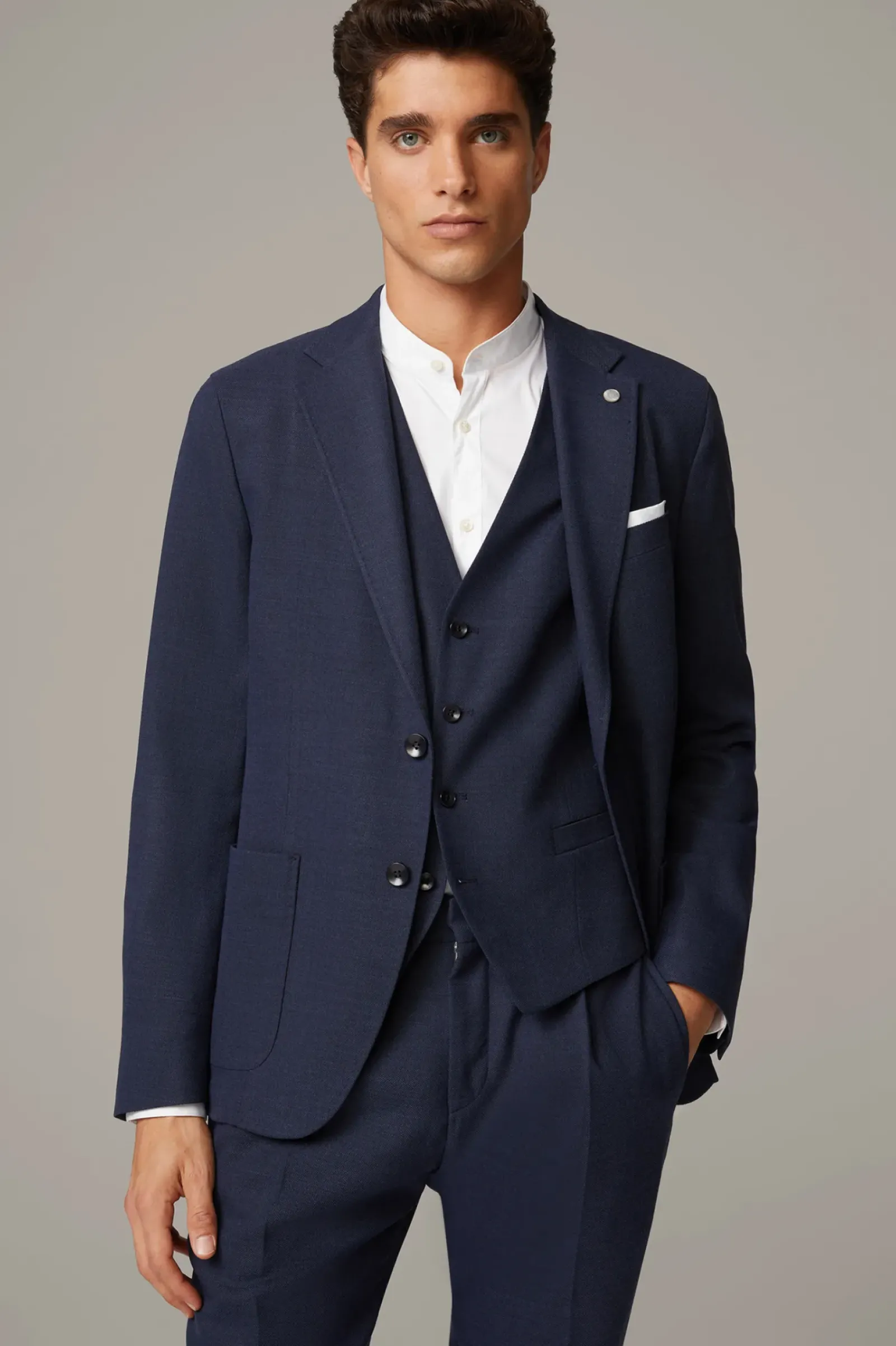 Strellson Sakkos-Baukasten-Sakko Acon, dunkelblau meliert