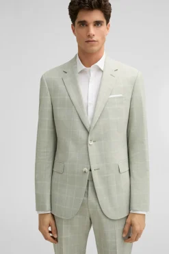 Strellson Sakkos-Baukasten-Sakko Aidan, hellgr&uuml;n kariert