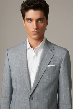 Strellson Sakkos-Baukasten-Sakko Caidan, grau kariert