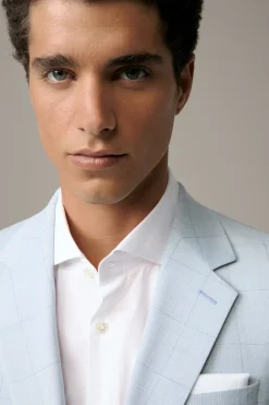 Strellson Sakkos-Baukasten-Sakko Caidan, pastellblau gemustert