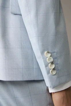 Strellson Sakkos-Baukasten-Sakko Caidan, pastellblau gemustert