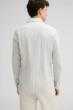 Strellson Hemden-Baumwoll-Hemd Stan, hellgr&uuml;n gestreift