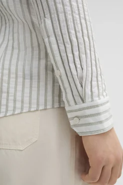 Strellson Hemden-Baumwoll-Hemd Stan, hellgr&uuml;n gestreift