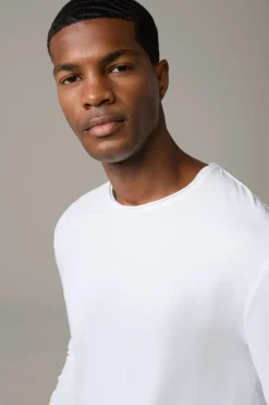 Strellson Tshirts & Sweats-Baumwoll-Longsleeve Tyler, wei&szlig;