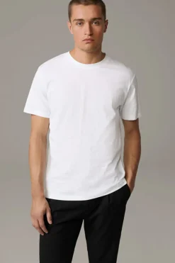 Strellson Tshirts & Sweats-Baumwoll-T-Shirt Clark, wei&szlig;