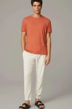 Strellson Tshirts & Sweats-Baumwoll-T-Shirt Colin, orange strukturiert