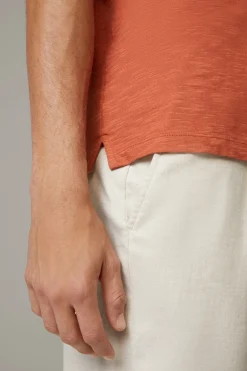 Strellson Tshirts & Sweats-Baumwoll-T-Shirt Colin, orange strukturiert