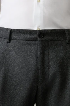 Strellson Hosen-Bundfaltenhose Lois, anthrazit meliert