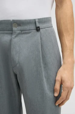 Strellson Hosen-Bundfaltenhose Louis, grau meliert