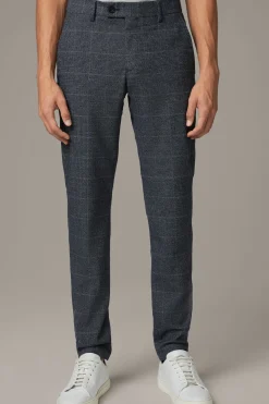 Strellson Hosen-Chino Code, dunkelblau kariert