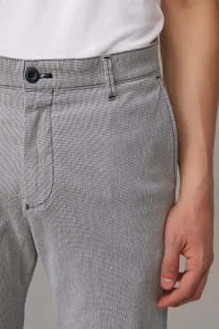 Strellson Hosen-Chino Luc, navy/weiß strukturiert