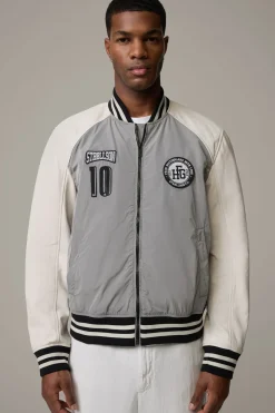 Strellson Jacken|Lederjacken-Collegejacke Wacome-Mix, /beige