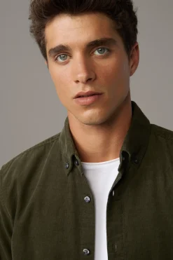 Strellson Hemden-Cord-Hemd Corey, oliv