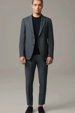 Strellson Hosen-Flex Cross Baukasten-Hose Kynd, dunkelblau kariert