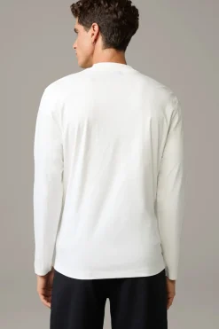 Strellson Tshirts & Sweats-Flex Cross Longsleeve Pepe, offwhite