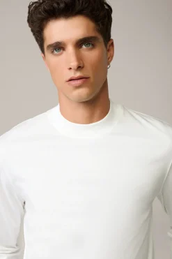 Strellson Tshirts & Sweats-Flex Cross Longsleeve Pepe, offwhite