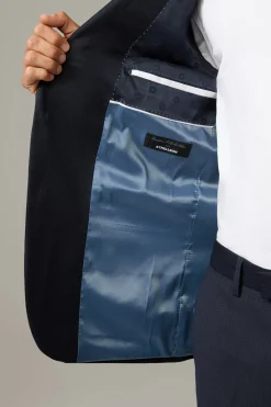 Strellson Anzüge-Flex Cross Schurwoll-Mix-Anzug Caleb-Madden, navy strukturiert