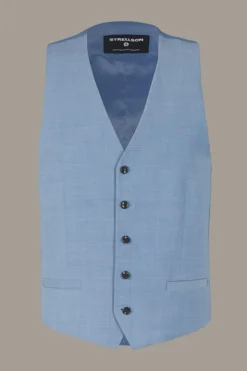 Strellson Westen|Sakkos-Flex Cross Weste Ves, hellblau meliert
