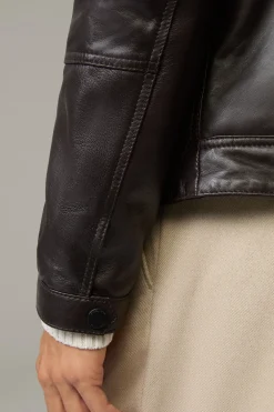 Strellson Jacken|Lederjacken-Gefütterte Biker-Lederjacke Wells,