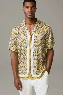 Strellson Hemden-Hemd Carlo, gelb gemustert