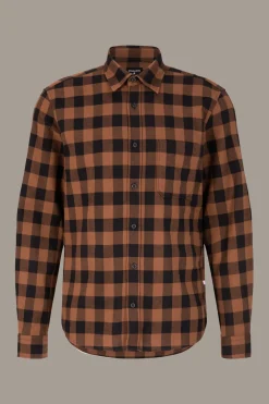 Strellson Hemden-Hemd Cartoon, braun/navy kariert