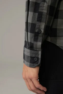 Strellson Hemden-Hemd Cartoon, grau/navy kariert