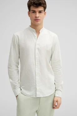 Strellson Hemden-Hemd Cornel, hellgr&uuml;n gestreift