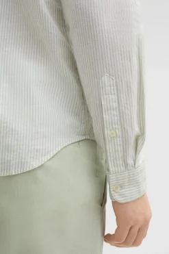 Strellson Hemden-Hemd Cornel, hellgr&uuml;n gestreift