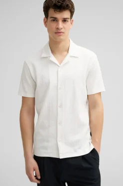 Strellson Hemden-Jersey-Hemd Filip, creme strukturiert