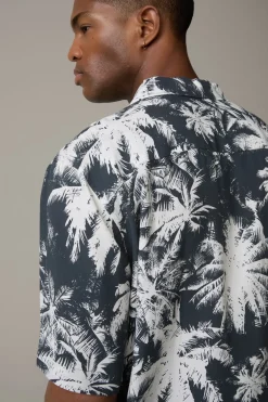 Strellson Hemden-Kurzarm-Hemd Cliro, /weiß gemustert