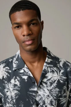 Strellson Hemden-Kurzarm-Hemd Cliro, /weiß gemustert