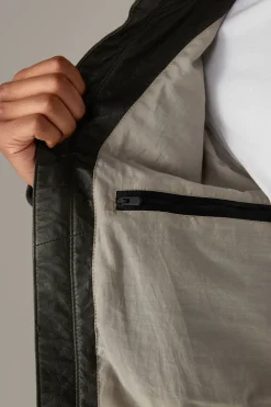 Strellson Lederjacken-Lederjacke Bornie, dark oliv