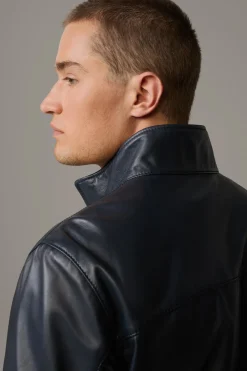 Strellson Jacken|Lederjacken-Lederjacke Jim, dark navy