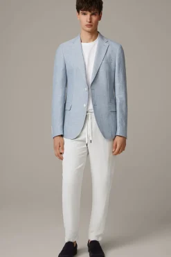 Strellson Sakkos-Leine-Mix Sakko Acon, hellblau strukturiert