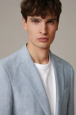 Strellson Sakkos-Leine-Mix Sakko Acon, hellblau strukturiert