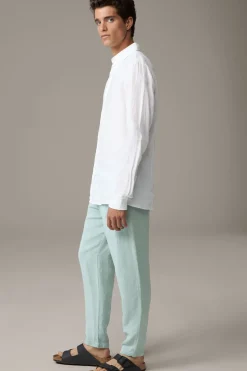 Strellson Hosen-Leinen-Mix Stoffhose Saturn, mint