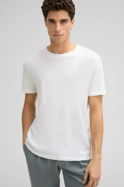 Strellson Tshirts & Sweats-Leinen-Mix T-Shirt Lino, wei&szlig;