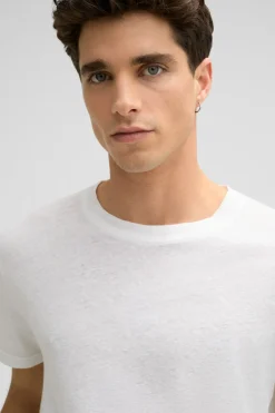 Strellson Tshirts & Sweats-Leinen-Mix T-Shirt Lino, wei&szlig;