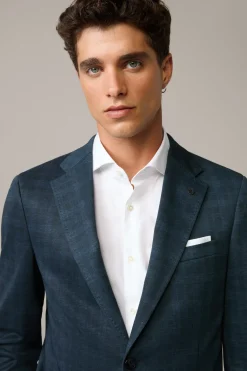 Strellson Sakkos-Leinen-Mix-Sakko Acon, navy gemustert