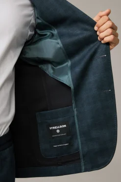 Strellson Sakkos-Leinen-Mix-Sakko Acon, navy gemustert